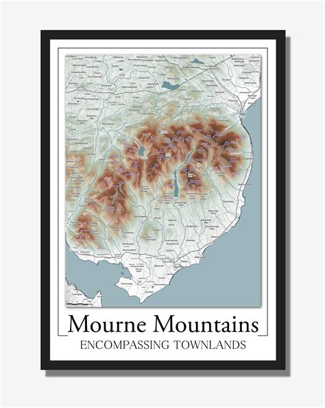 Mourne Mountains - Encompassing Townlands Map — GeoMaps