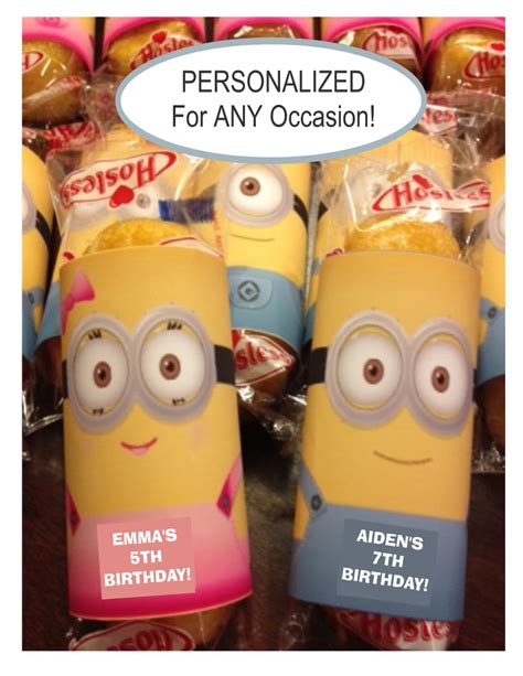 Minions Twinkie Wrappers Birthday Party Favors Teacher Meet The Student