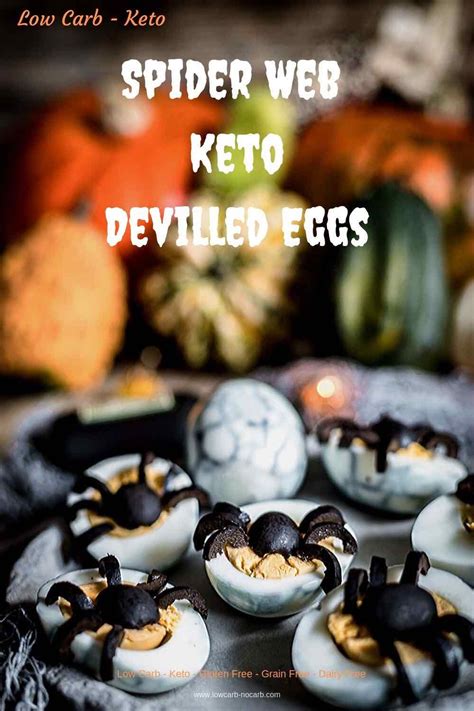 Keto Spider Web Eggs Deviled