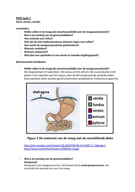 Uitwerking PGO Taak 1 Sterk Sterker Sterkst PGO Taak 1 Sterk