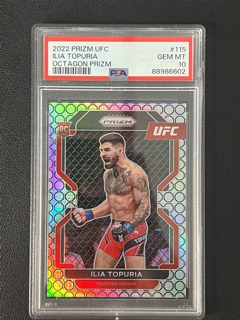 2022 Prizm UFC Ilia Topuria RC Rookie Octagon 8 PSA 10 MDJ1Y EBay