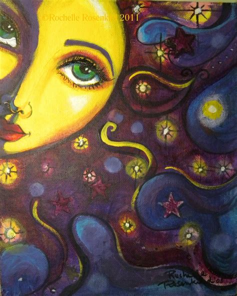 Sun Face Painting Celestial Goddess Art Print 8 X 10 Whimsical Decor ...