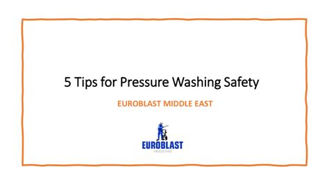 5 Tips for Pressure Washing Safety