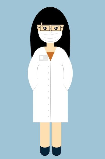 Premium Vector Female Doctor In A Coat