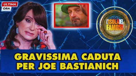 ISOLA DEI FAMOSI GRAVISSIMA CADUTA PER JOE BASTIANICH TUTTI