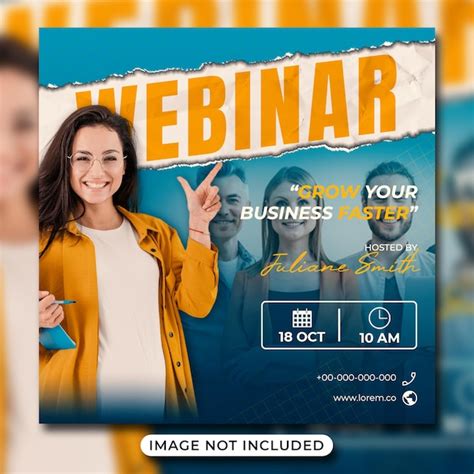 Banner De Modelo De Postagem De M Dia Social De Folheto De Webinar Ao