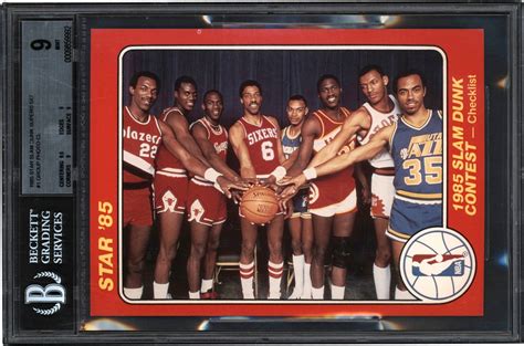 Star Slam Dunk Supers X Group Photo Cl Michael Jordan Bgs Mint