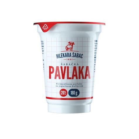 Mlekara Sabac Kisela Pavlaka 20 Mm Mlekara Sabac 180gr Maxi