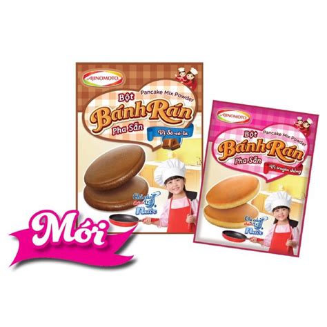 Bột bánh rán Ajinomoto vị truyền thống và sô-cô-la bịch 200g | Shopee ...