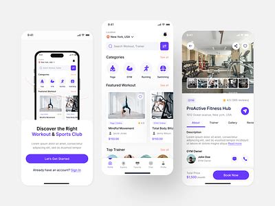 Fitness App Figma UI Kit designs, themes, templates and downloadable ...