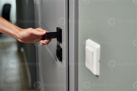 Woman Open Door And Entrance In The Room 17527032 Stock Photo At Vecteezy