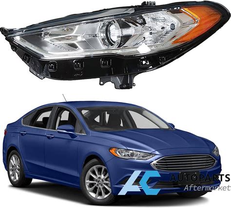 For 2017 2020 Ford Fusion Headlights Headlamps Halogen Left Right Pair Chrome Ebay