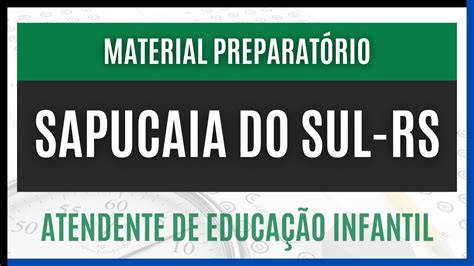 Concurso De Sapucaia Do Sul Rs Apostila Preparat Ria Para