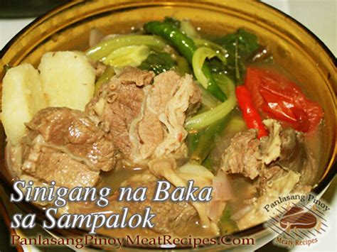 Sinigang Na Baka Sa Sampalok Beef In Tamarind Broth Panlasang Pinoy