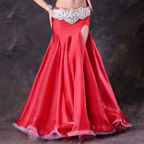 New Belly Dance Costumes Sexy Senior Ice Silk Belly Dance Skirt For