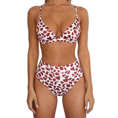 Traje De Ba O Jaycosin Bikini Sexy Para Mujer Ba Ador Con Estampado