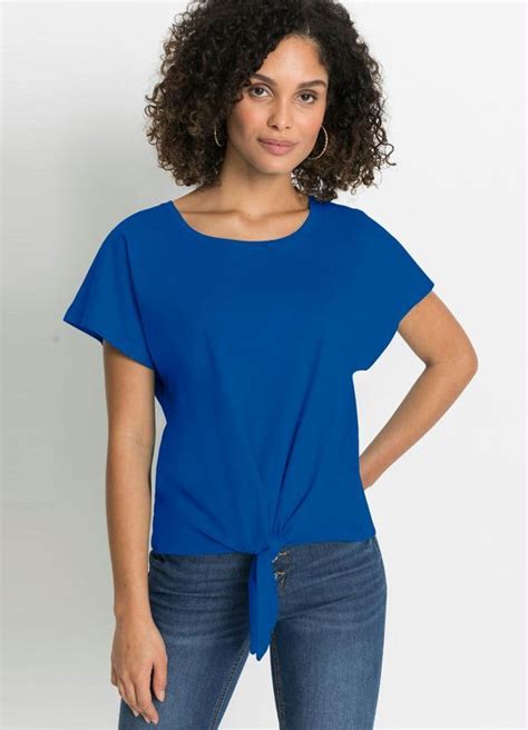 Blusa Decote Redondo Azul Royal Queima De Estoque