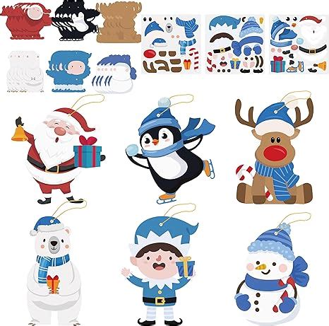 Amazon Haooryx Winter DIY Stickers Craft 46PCS Winter Christmas