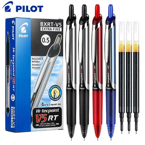 PILOT Hi Tecpoint Precise V5 RT Roller Ball Gel Pens Refillable