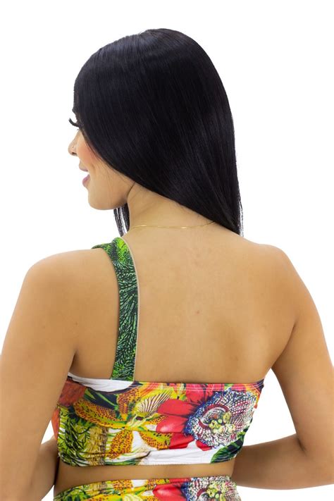 Top Biquíni Bojo Ombro Só e Calcinha Hot Pants Marshoes Loja de Roupas Femininas Moda