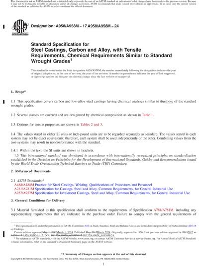 ASTM A958/A958M-24 Red - Standard Specification for Steel Castings ...