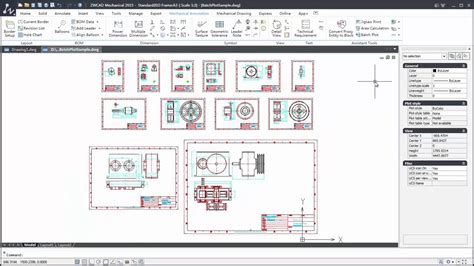 Zwcad Mechanical Batch Plot Plot Drawings From Model Space In