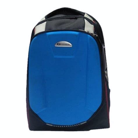 G Version Blue And Black Polyester Laptop Backpack Capacity 20 Liter