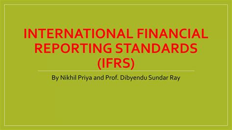 International Financial Reporting Standards Ifrs Ppt