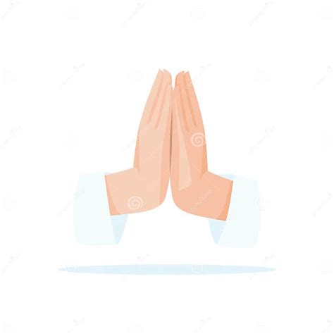 Prayer Concept. Hands Together Praying Stock Vector - Illustration of ...