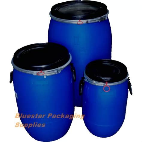 Open Top Plastic Storage Drum Barrel Keg With Lid Litre Food