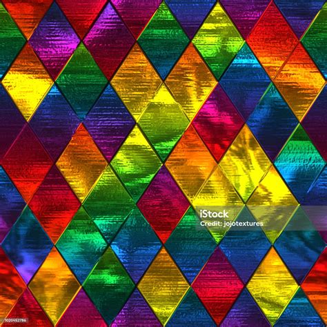 Colored Glass Seamless Texture With Pattern For Window Stock Photo ...