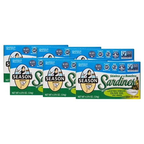 Pack Season Brand Sardines Skinless Boneless In Extra Virgin