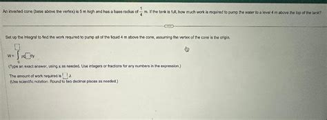 Answered An Inverted Cone Base Above The Bartleby