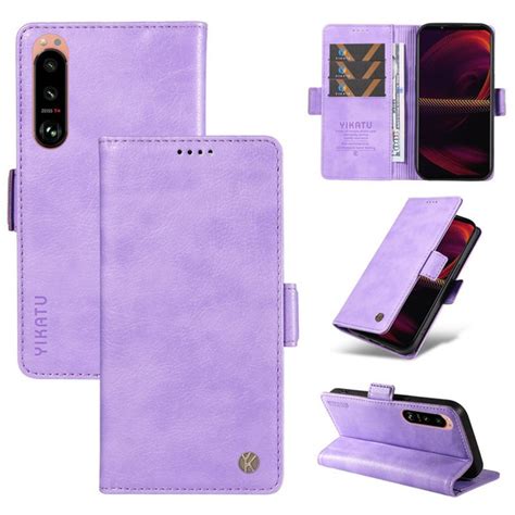 Кожаный чехол для Sony Xperia 5 III (Сони Иксперия 5 Марк 3), простой ...