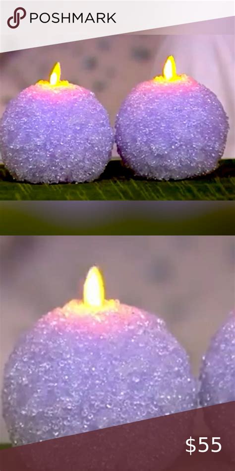 Luminara Flameless Candle Crystal Beads Glitter Sphere Unscented Real