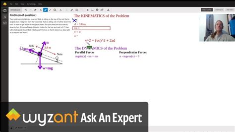 Solving A Inclined Plane Problem With Kinematics And Dynamics Involved