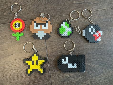 Super Mario Bros. Perler Beads Keychain Zipper Pull Handmade FAST ...