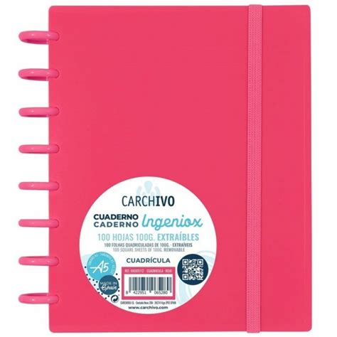 Cuaderno Carchivo Ingeniox A Rojo Intenso Hojas Comprar A Precio