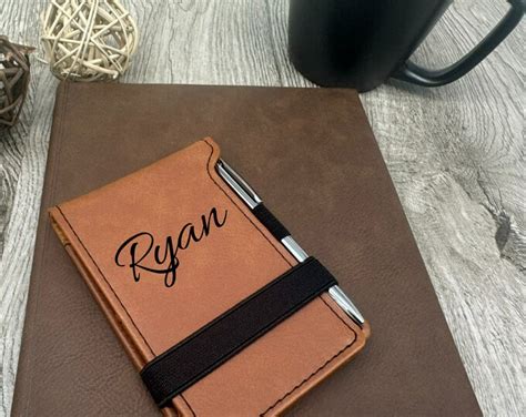 Personalized Engraved Mini Notepad With Pen Custom 3 1 4 X 4 3 4