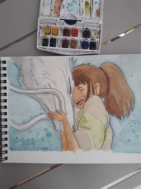 My Watercolor Fanart Of Spirited Away One Of My Favorite Scenes R