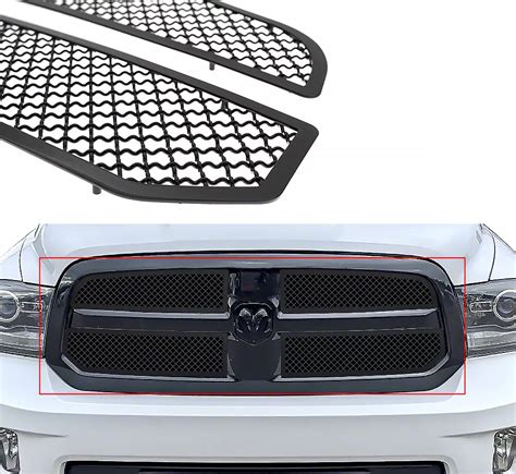 Ram 1500 Honeycomb Style Wire Mesh Upper Overlay Grilles Black 13 18 Ram 1500 Excluding Rebel