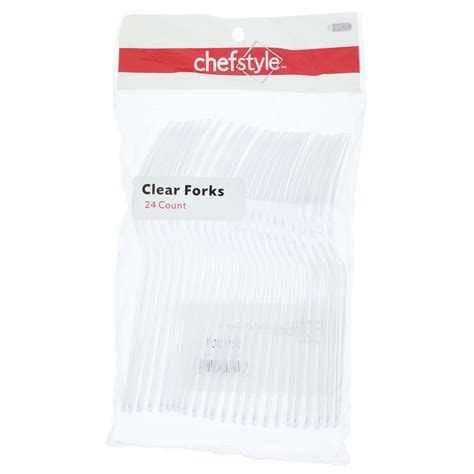 Chefstyle Plastic Forks Clear Shop Flatware Utensils At H E B