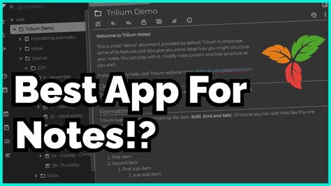 Trilium Is The Perfect Note Taking App And Editor