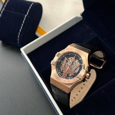 Minhshop vn Đồng hồ Maserati Potenza Automatic Rose Gold Black Watch