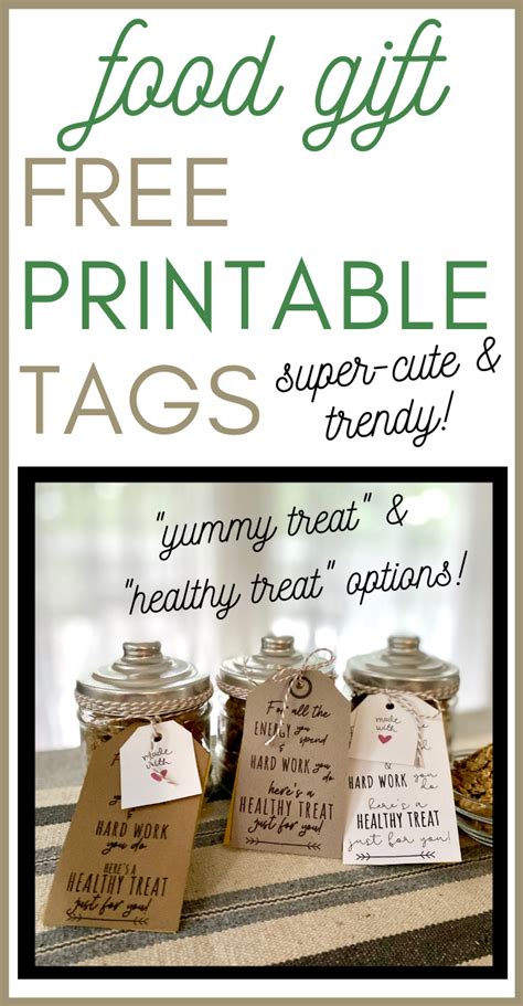 Personalize Your Food Gifts with Free Printable Tags