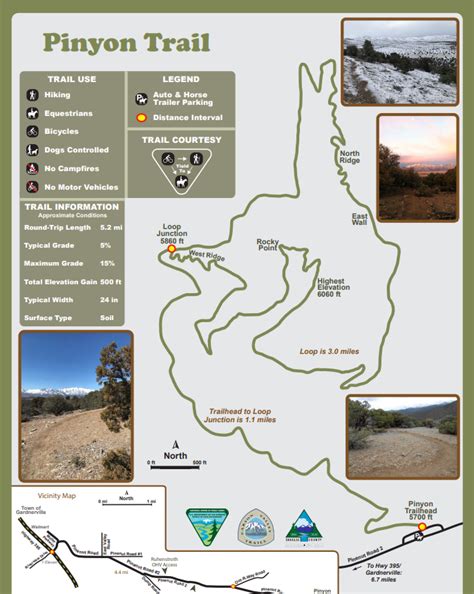 Carson Valley Trail Map For The New Pinyon Trail