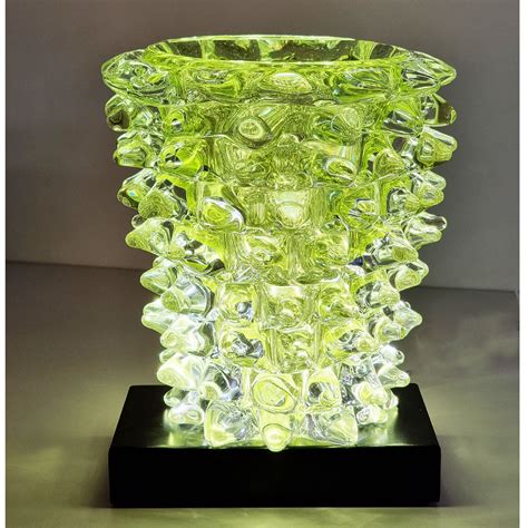 Thorns Vase Green Apple Centerpiece Original Murano Glass Omg