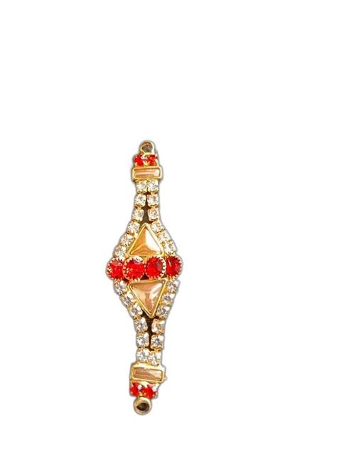 Fancy Rakhis Golden And Red 1 92Inch Stone Rakhi At Rs 8 00 Piece In Rajkot