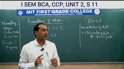 C PROGRAMMING BCA 1st SEM UNIT 2 S11 YouTube