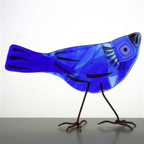 Skye Fused Glass Bird By Emma Butler Cole Aiken Pyramid Gallery